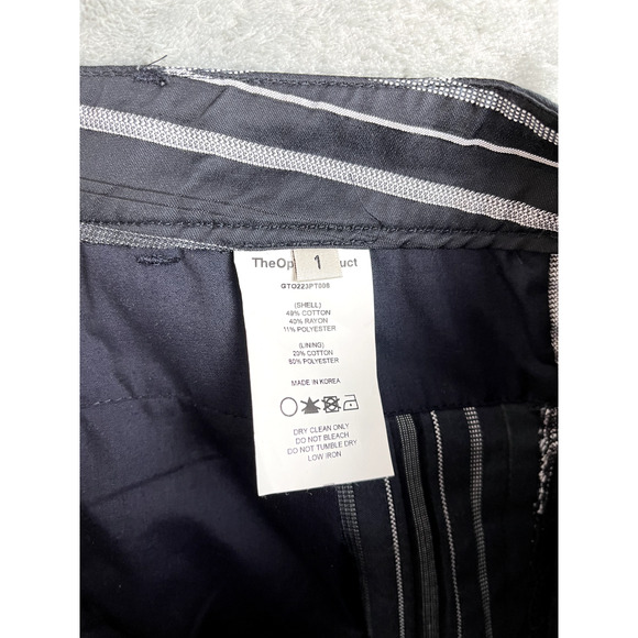 TheOpen Product Striped High Waisted Trousers Pants Slacks 27 Waist Quiet Luxury - Picture 10 of 16